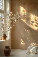 Minimalist metal ladder showcasing clean lines under warm indoor lighting