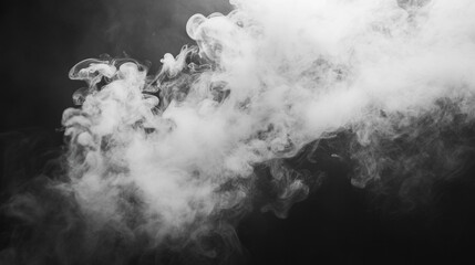 Dense swirling smoke billows across a dark background creating a dramatic atmosphere.