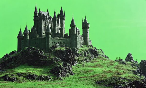Majestic Castle on a Verdant Hilltop