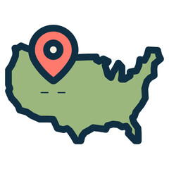 united states map icon