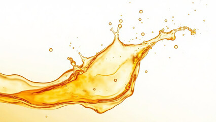 Golden liquid splash with dynamic motion and fluid aesthetics