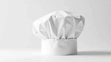 White chef hat on minimalist background: culinary symbol