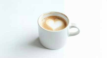 Cup of coffee with a heart in it