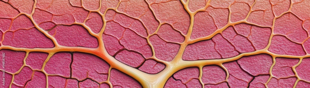 Aufkleber abstract close-up of a colorful textured surface resembling a network of veins against a gradient ba