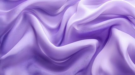 Fototapeta premium A close-up of flowing lavender fabric, showcasing its smooth texture and gentle waves.