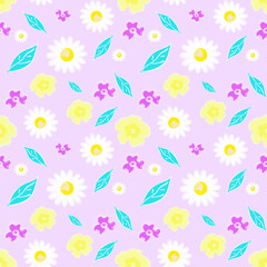 seamless pattern with flowers. summer floral pattern
