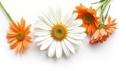 "White Daisy Flower Flat Lay