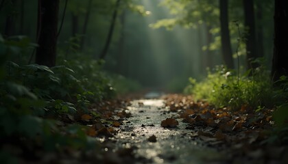 Obraz premium stream in the forest