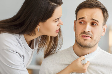 Tense family conflict unfolds as an angry and aggressive wife threatens husband at home. The...
