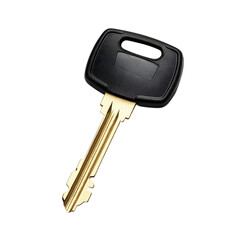 Closeup of a key isolated on a white background