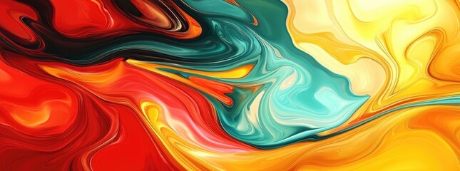 Vibrant Abstract Painting with Fluid Acrylics