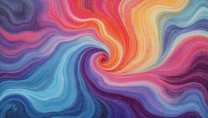 Obraz premium Vibrant Swirls of Color: An Abstract Masterpiece of Rainbow Hues and Cosmic Textures