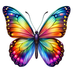 Single Butterfly with Colorful Wings – Vibrant and Beautiful Insect Illustration