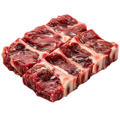 Fototapeta premium slice of meat isolated on white background