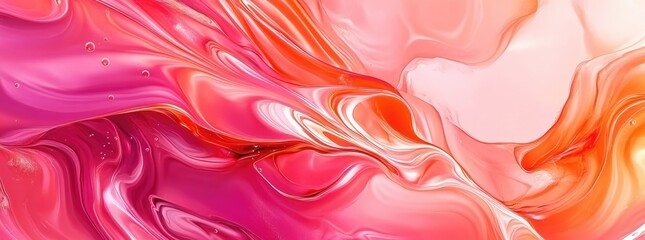 Obraz premium Vibrant Abstract Painting with Fluid Acrylics