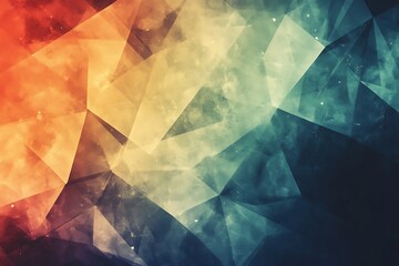 Abstract Geometric Colorful Triangular Pattern Background