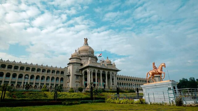 Experience the magnificence of Vidhana Soudha, one of India&rsquo;s most beautiful legislative buildings, captured in stunning detail- Bengaluru