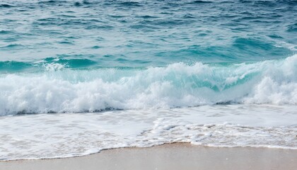 Peaceful Ocean Waves Crashing on Sandy Beach