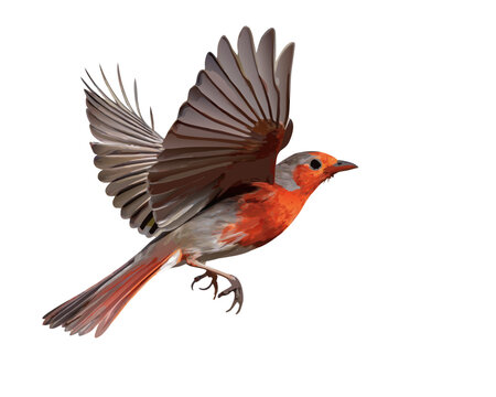 Illustration vectorielle d&rsquo;un oiseau rouge, en style minimaliste
