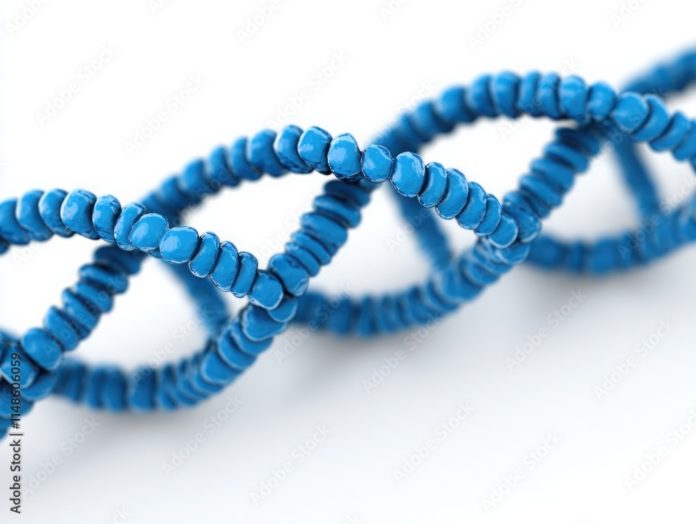 Aufkleber abstract representation of a blue dna helix showcasing the intricate structure and design of genetic