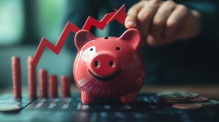 Investment growth strategy office financial data indoor close-up