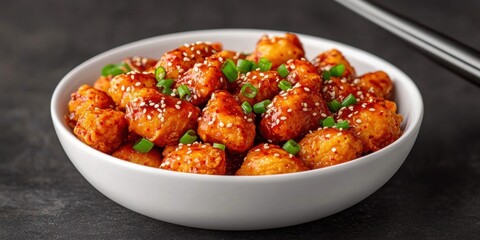 Delicious Spicy Sesame Chicken Asian Cuisine Food Photography © Freedom in Life