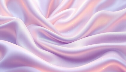 Obraz premium Elegant Draped Lilac Silk Fabric Texture Background Pastel Shades Soft Smooth Luxurious Waves