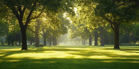 Fototapeta premium a grassy area with trees and grass