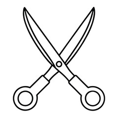 Fototapeta premium a line drawing of a pair of scissors