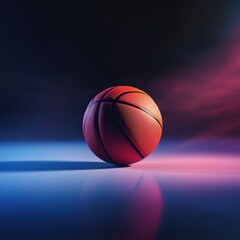 Basketball in suspenseful march madness atmosphere