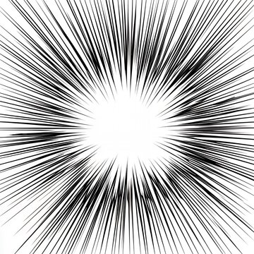 Dynamic Black and White Radial Burst Abstract Background Design