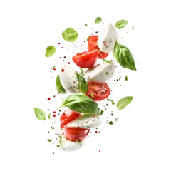  Caprese salad with mozzarella and basil Isolated On Transparent Background © Png Glance