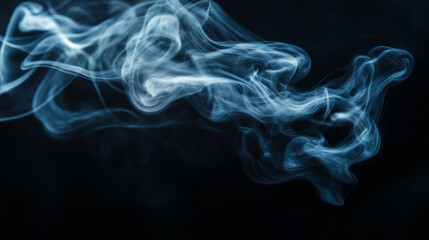 Fototapeta premium Smoke swirlingracefully against a dark background in a serene setting.