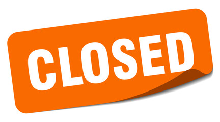 CLOSED sticker