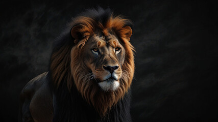 Majestic Male Lion Portrait