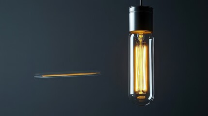 Naklejka premium Vintage Edison Light Bulb with Soft Glow