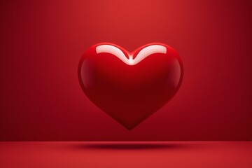 a red heart on a red background