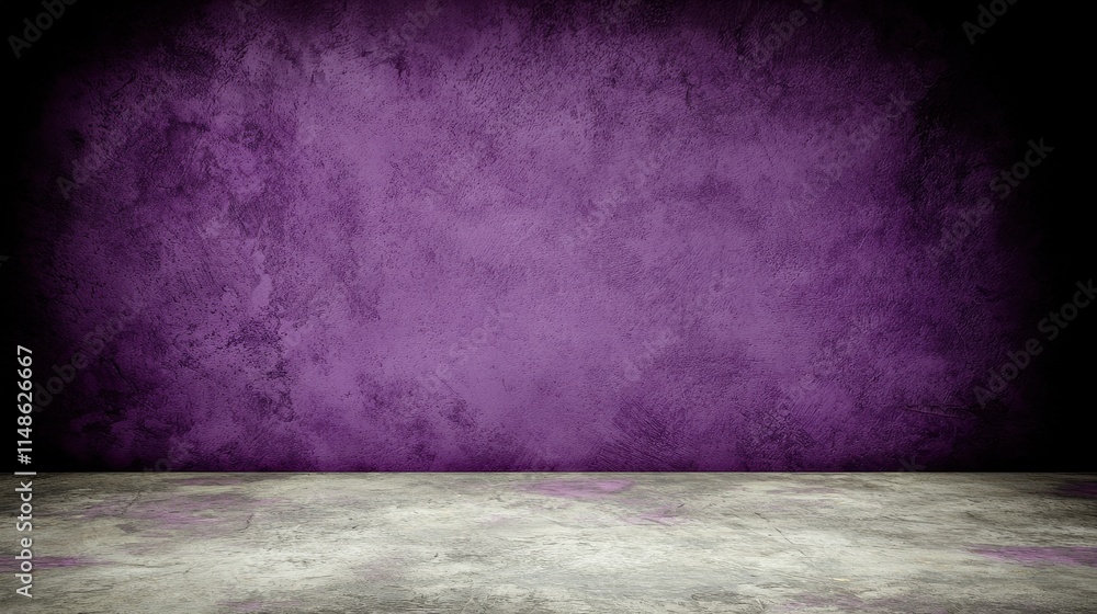 Poster purple grunge texture background with empty surface for display