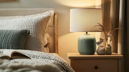 Cozy Bedroom with Lamp and Decorative Elements