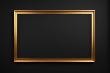gold frame on black background
