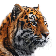 Fototapeta premium A tiger is staring at the camera with its mouth open