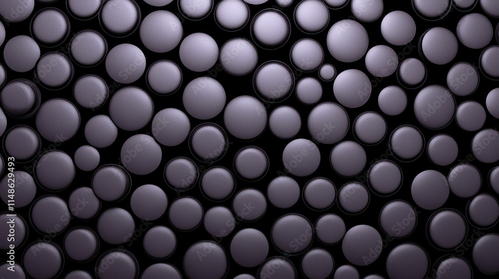 Poster abstract texture with circular shapes on dark background
