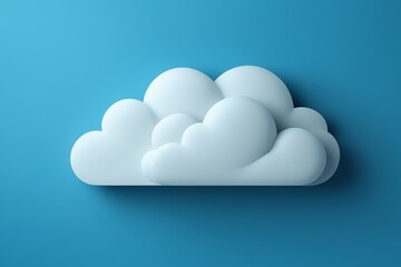 a cloud with a blue background