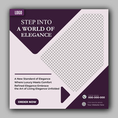 Women's bag social media square post template design