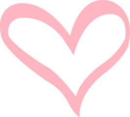 Heart clip art design on plain white transparent isolated background for card, shirt, hoodie, sweatshirt, apparel, tag, mug, icon, poster or badge