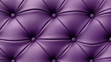 Textured Purple Leather Upholstery with Button Tufts and Smooth Finish