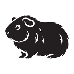 Unique Guinea Pig silhouette for artistic design purposes - Guinea Pig illustration - minimallest Guinea Pig vector
