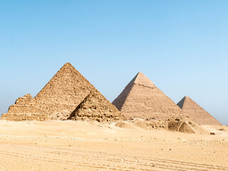 The Great Pyramids of Giza, Egypt on a clear afternoon 2