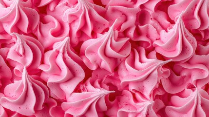 Obraz premium Soft Pink Swirls of Frosting on a Dessert Background