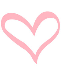 Heart clip art design on plain white transparent isolated background for card, shirt, hoodie, sweatshirt, apparel, tag, mug, icon, poster or badge